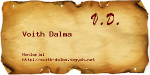Voith Dalma névjegykártya